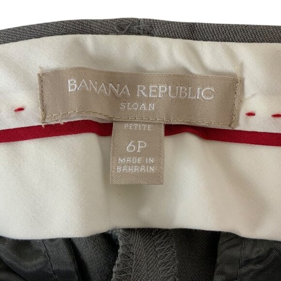 Banana Republic Sloan Petite Slim Ankle Pants 6P Gray Stretch Career NEW - Picture 7 of 9